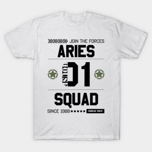 Zodiac Majesty Aries Squad Black T-Shirt